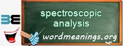 WordMeaning blackboard for spectroscopic analysis